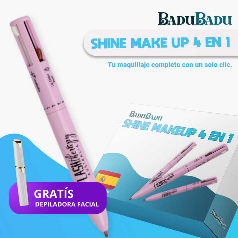 Shine MakeUp 4 en 1 + ¡Depilador de Vello Facial GRATIS!