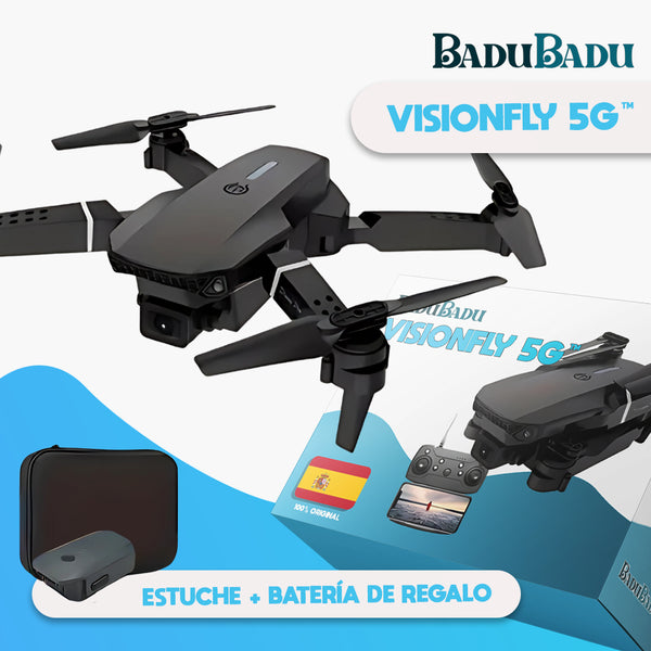 VisionFly 5G™ KIT COMPLETO ORIGINAL | EL DRON 360° MÁS FÁCIL DE VOLAR + BATERÍA DE REGALO + ESTUCHE DE TRANSPORTE DE REGALO!